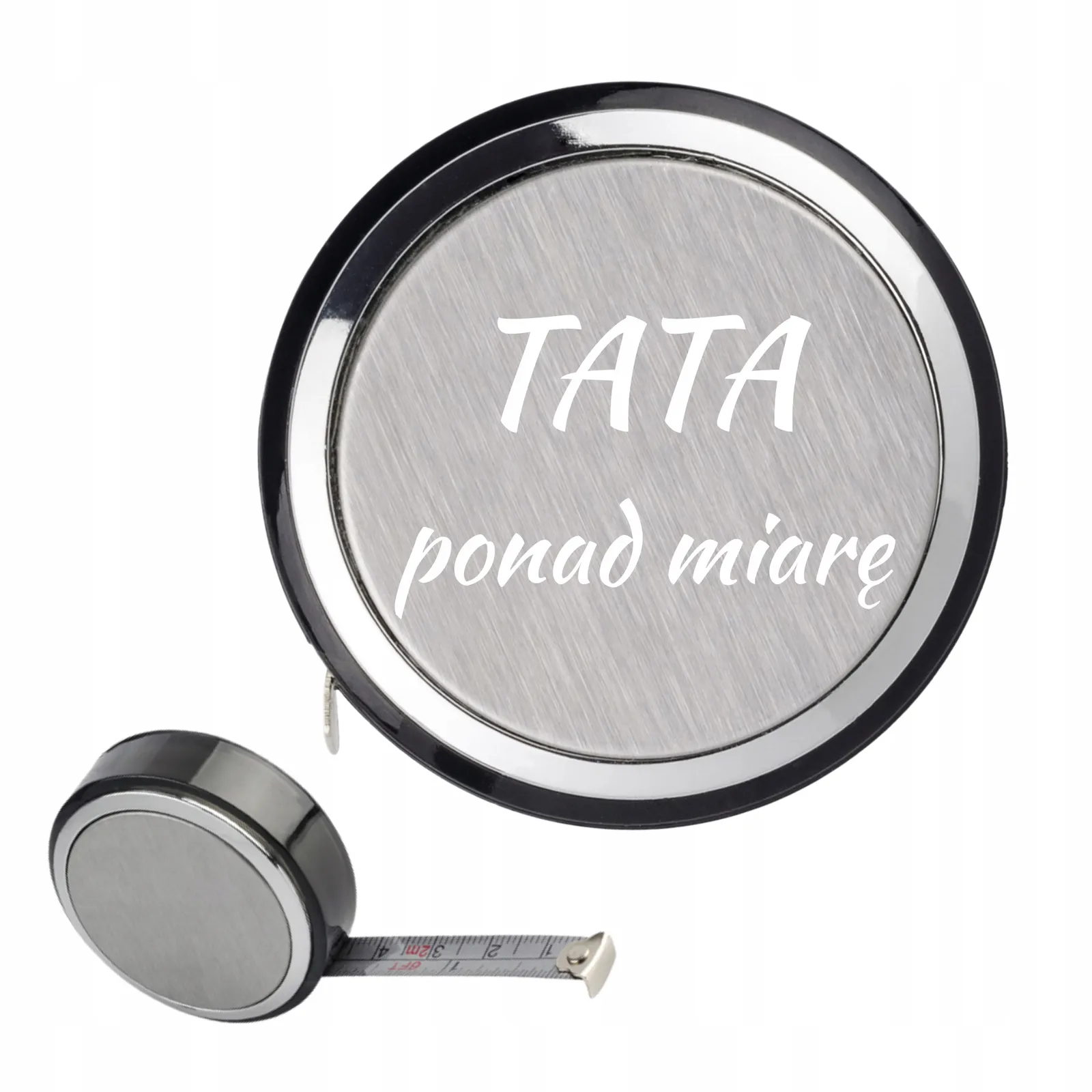 Miarka zwijana 2m metalowa z personalizowanym grawerem prezent