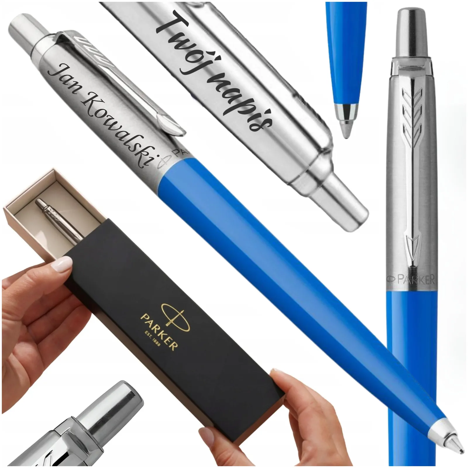 Długopis Parker Jotter Z GRAWEREM CZYTELNY CIEMNY TRWAŁY Własny Napis Logo