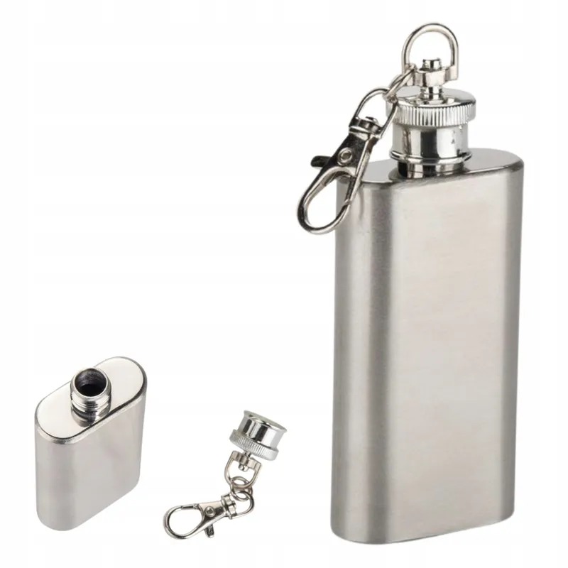 Brelok piersiówka metalowa na alkohol do kluczy 50ml