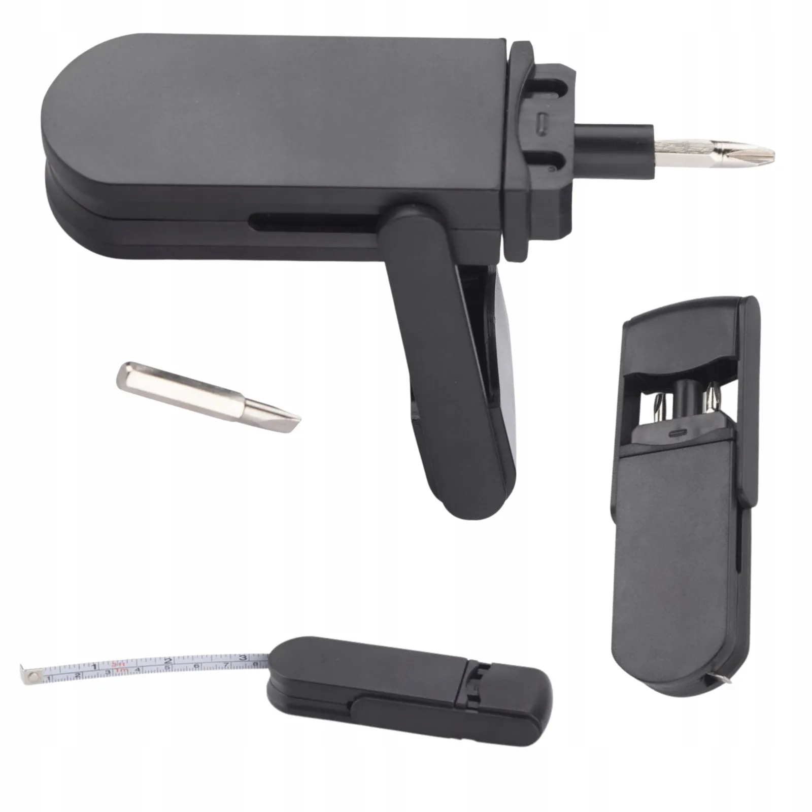 Multitool narzędzie wielofunkcyjne z miarką i bitami krzyżak płaski